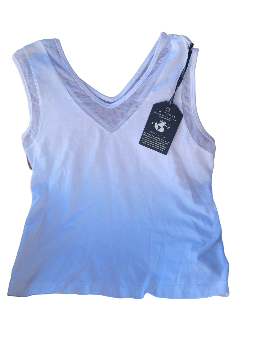 ANATOMIE Women’s White V-Neck Tank Top Jackson